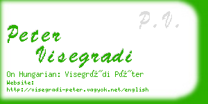 peter visegradi business card